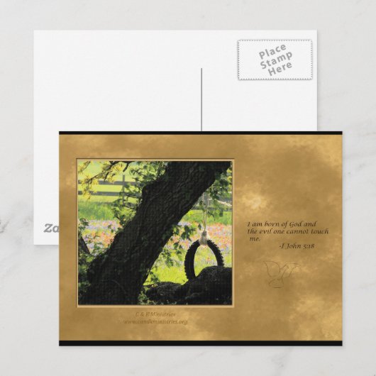 Geborener Gottesdienst Postkarte (Vorne/Hinten)