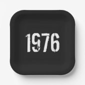 Geborener im Jahre 1976 Geburtstag Pappteller (Vorderseite)