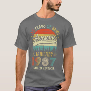 Geborener Januar 1987 35. Geburtstag 1987 35 Ye T-Shirt