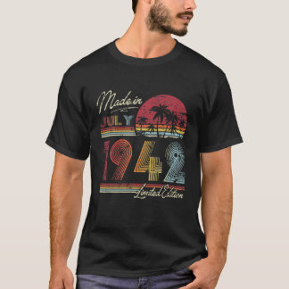 Geborener Juli 1942 80. Geburtstag 1942 80 Jahre T-Shirt