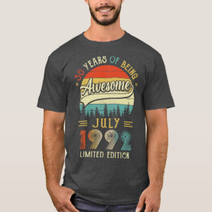 Geborener Juli 1992 30. Geburtstag 1992 30 Jahr T-Shirt