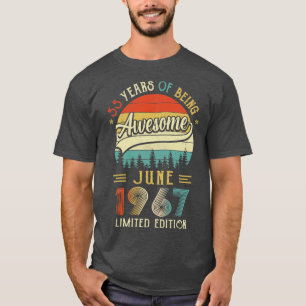 Geborener Juni 1967 55. Geburtstag 1967 55 Jahr T-Shirt