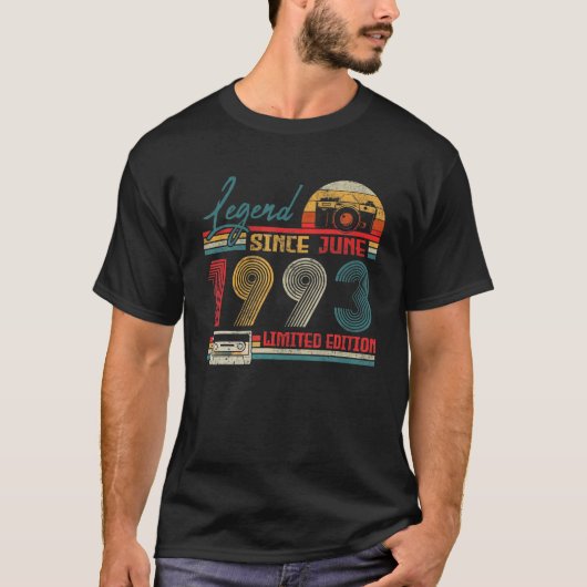 Geborener Juni 1993 Legende seit Juni 1993 28 Jahr T-Shirt (Vorderseite)