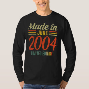 Geborener Juni 2004 18. Geburtstag 2004 T-Shirt