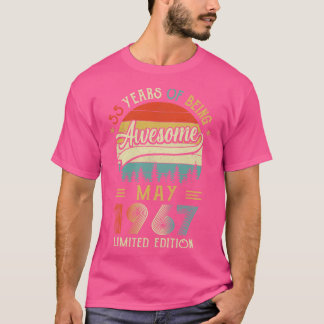 Geborener Mai 1967 55. Geburtstag 1967 55 Jahre T-Shirt