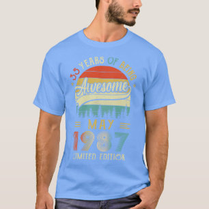Geborener Mai 1987 35. Geburtstag 1987 35 Jahr T-Shirt