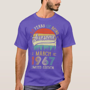 Geborener März 1967 55. Geburtstag 1967 55 Jahr T-Shirt