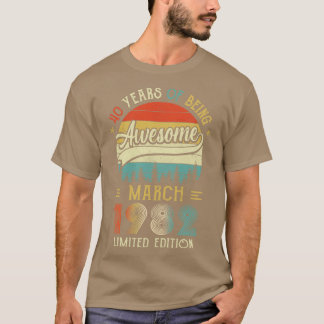Geborener März 1982 40. Geburtstag 1982 40 Jahr T-Shirt