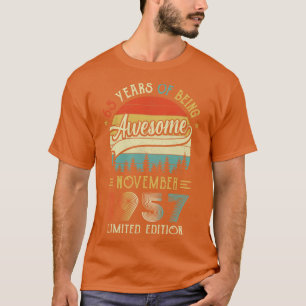 Geborener November 1957 65. Geburtstag 1957 65 Y T-Shirt