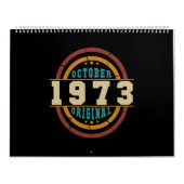 Geborener Oktober 1973 Original Retro Kalender (Titelbild)