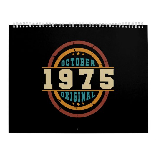 Geborener Oktober 1975 Retro Kalender (Titelbild)