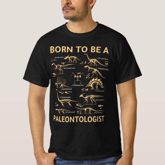 geborener Paläontologe T-Shirt (Vorderseite)