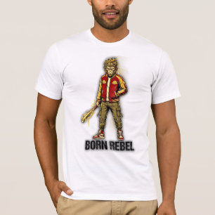 Geborener Rebell Affe Schütze T-Shirt