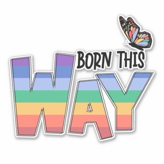 Geborener Regenbogen Aufkleber (Vorderseite)