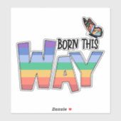 Geborener Regenbogen Aufkleber (Blatt)