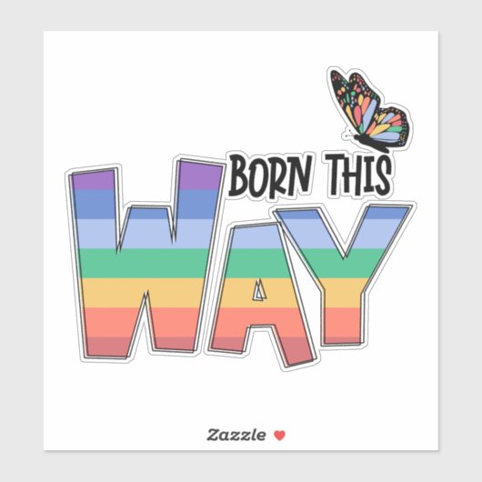 Geborener Regenbogen Aufkleber (Blatt)