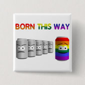Geborener Regenbogenstreifen für LGBT Button (Vorderseite)