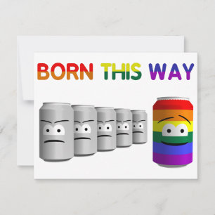 Geborener Regenbogenstreifen für LGBT Feiertagskarte