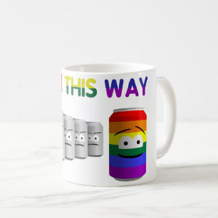 Geborener Regenbogenstreifen für LGBT Kaffeetasse