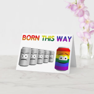 Geborener Regenbogenstreifen für LGBT Karte