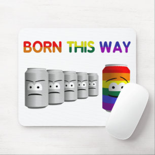 Geborener Regenbogenstreifen für LGBT Mousepad