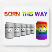 Geborener Regenbogenstreifen für LGBT Mousepad (Vorne)