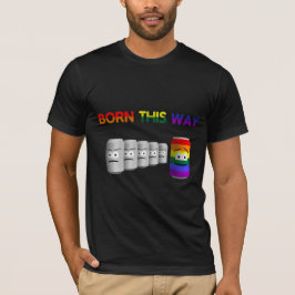 Geborener Regenbogenstreifen für LGBT T-Shirt