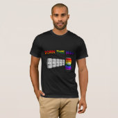 Geborener Regenbogenstreifen für LGBT T-Shirt (Vorne ganz)