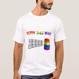 Geborener Regenbogenstreifen für LGBT T-Shirt