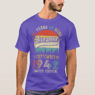 Geborener September 1942 80. Geburtstag 1942 80 T-Shirt