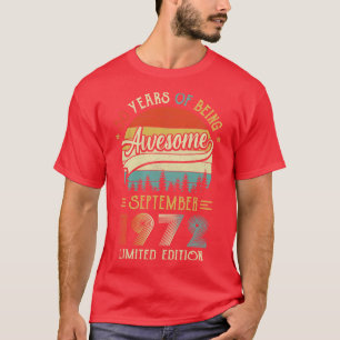Geborener September 1972 50. Geburtstag 1972 50 T-Shirt