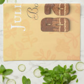 Geborener Spaß zum Backen von Kochtypografie Geschirrtuch (Gefaltet)