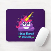 Geborener Unicorn Emoji kacken Mousepad (Mit Mouse)