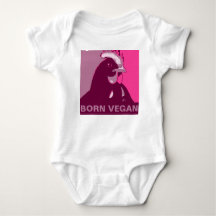 Geborener Veganer Rosa Pop Art Chicken Baby Jumper