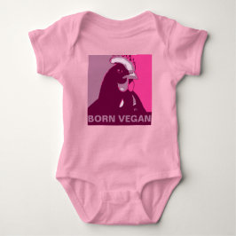 Geborener Veganer Rosa Pop Art Chicken Baby Jumper Baby Strampler