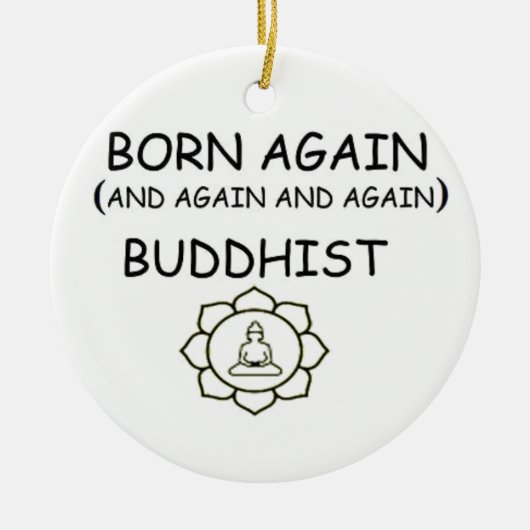 Geborener wieder Buddhist Keramikornament (Vorne)