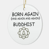 Geborener wieder Buddhist Keramikornament (Links)