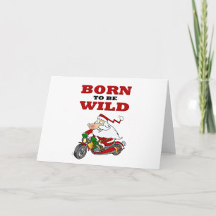 Geborener Wild Biker Santa Feiertagskarte