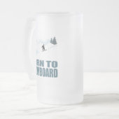 Geborener Wintersport mit Snownoard Mattglas Bierglas (Vorderseite Links)