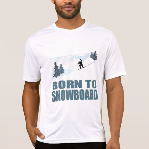 Geborener Wintersport mit Snownoard T-Shirt