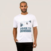 Geborener Wintersport mit Snownoard T-Shirt (Vorne ganz)