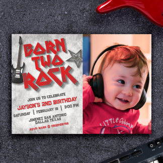 Geborener Zwei-Stein mit Foto Landschaft Einladung