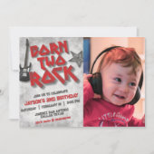 Geborener Zwei-Stein mit Foto Landschaft Einladung (Vorderseite)