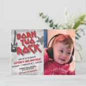 Geborener Zwei-Stein mit Foto Landschaft Einladung (Stehend Vorderseite)