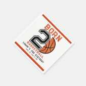 Geborenes 2-Ball-Basketball 2. Party zum Geburtsta Serviette (Ecke)