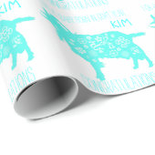 Geborenes Baby im Ziegenjahr Personalisiertes W-Pa Geschenkpapier (Rolleneckpunkt)