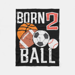 Geborenes Basketball Fußball 2. Geburtstag Kleinki Fleecedecke