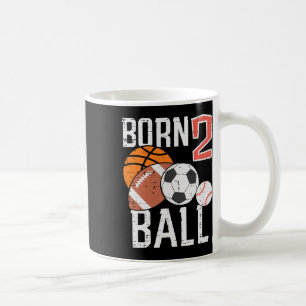 Geborenes Basketball Fußball 2. Geburtstag Kleinki Kaffeetasse