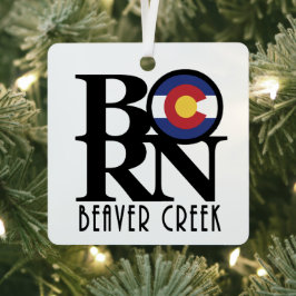 GEBORENES Biber Creek Colorado Ornament Aus Metall