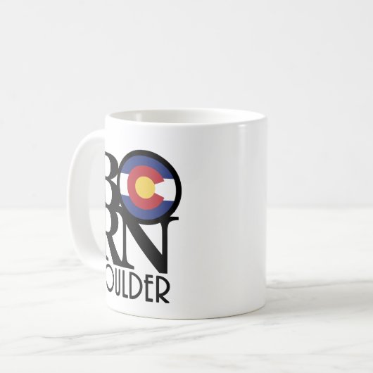 GEBORENES Boulder Colorado 11oz Kaffeetasse (Vorderseite Links)